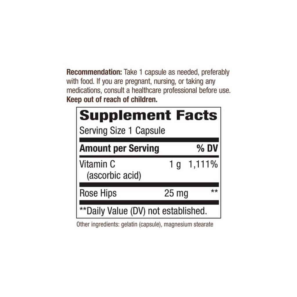 VIT-C-1000-WROSE-HIPS-CAPS-100S-Facts