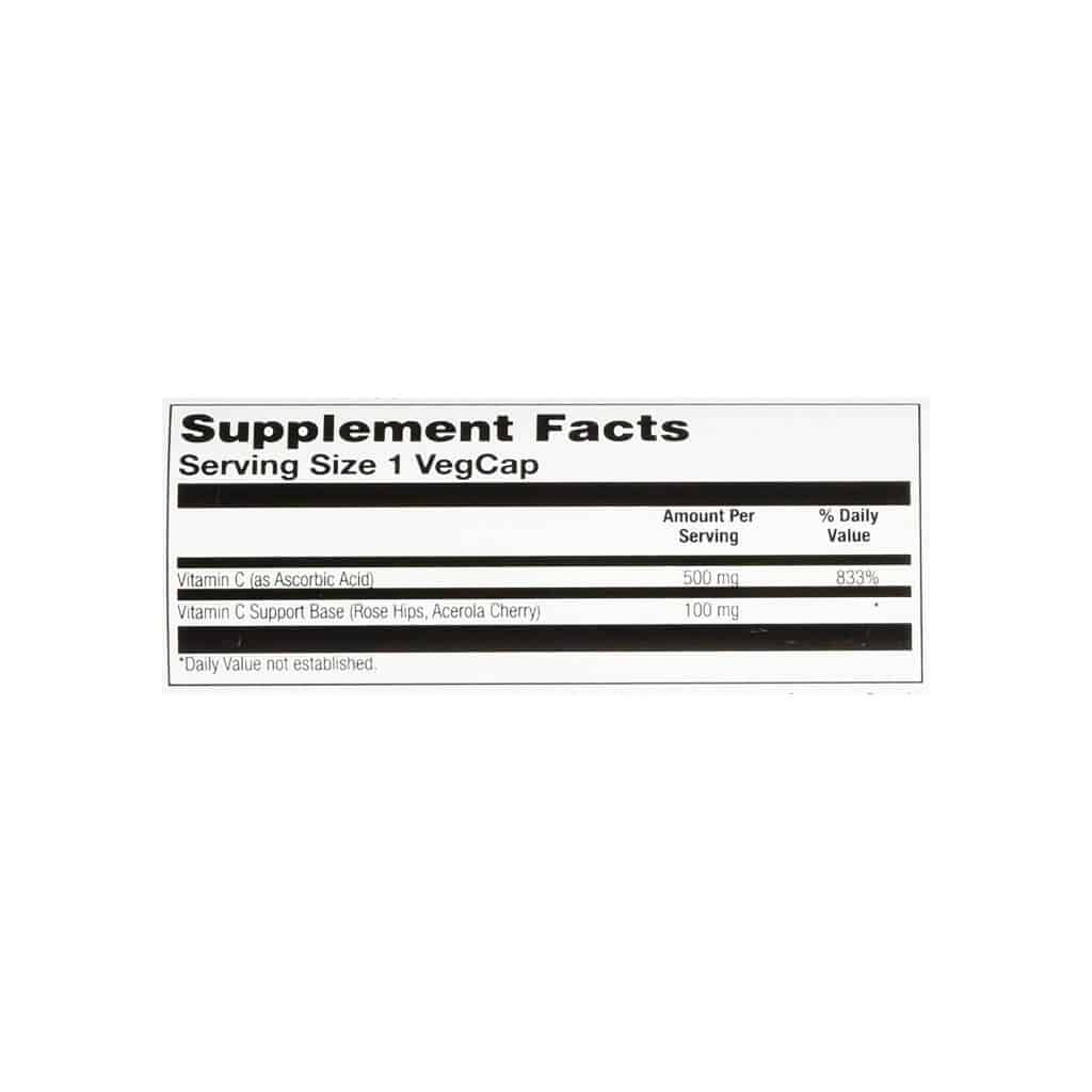 VIT-C-TWO-STAGE-TR-500MG-CAPS-100'S-Facts
